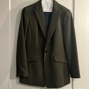 Talbots ladies olive green blazer